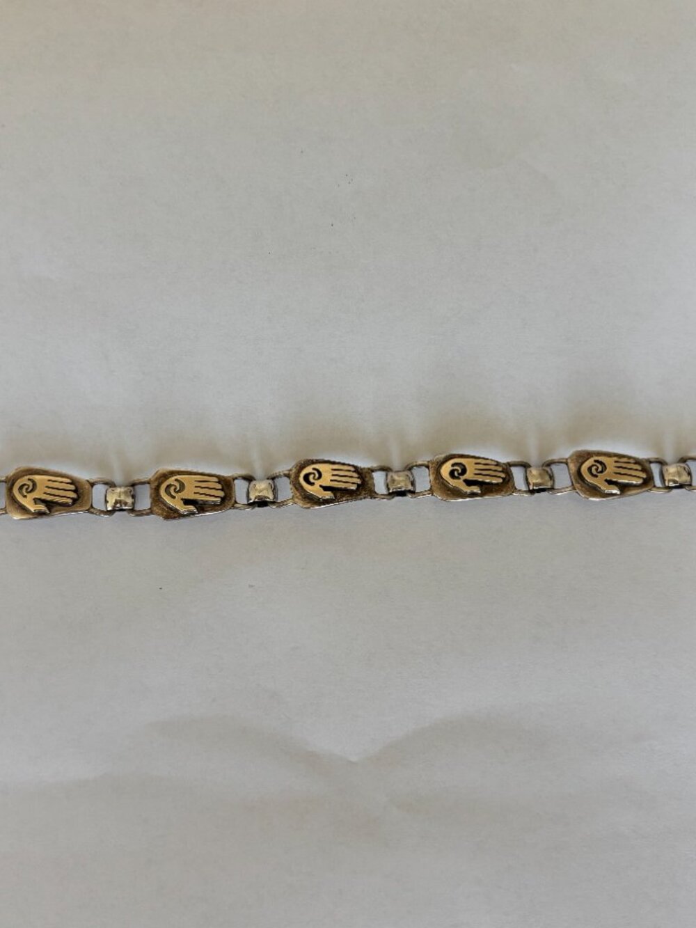 14K Gold and silver Native Hopi bracelet - Picture 4 of 6